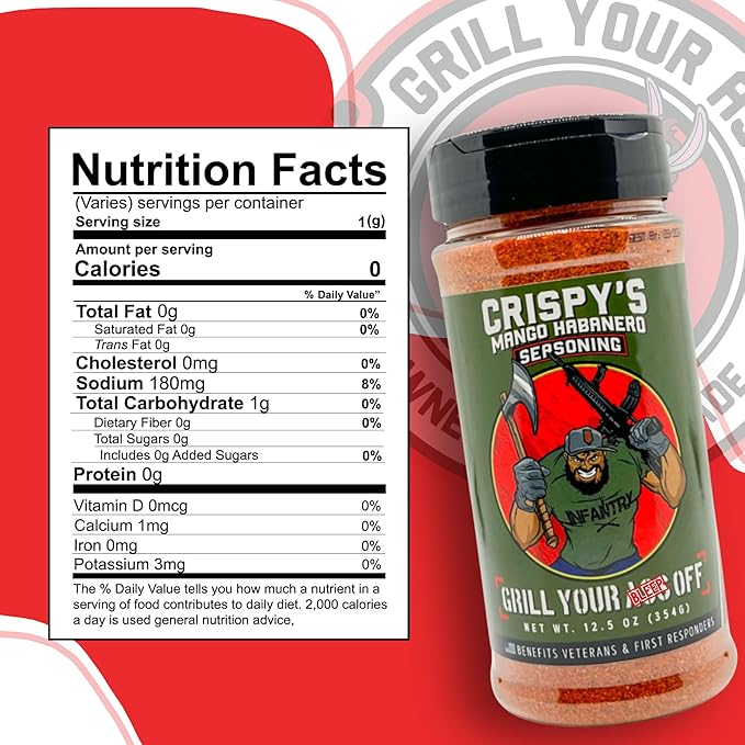 GYAO Crispy's Mango Habanero Seasoning – Sweet & Spicy BBQ Seasoning for Chicken, Pork, Steak &