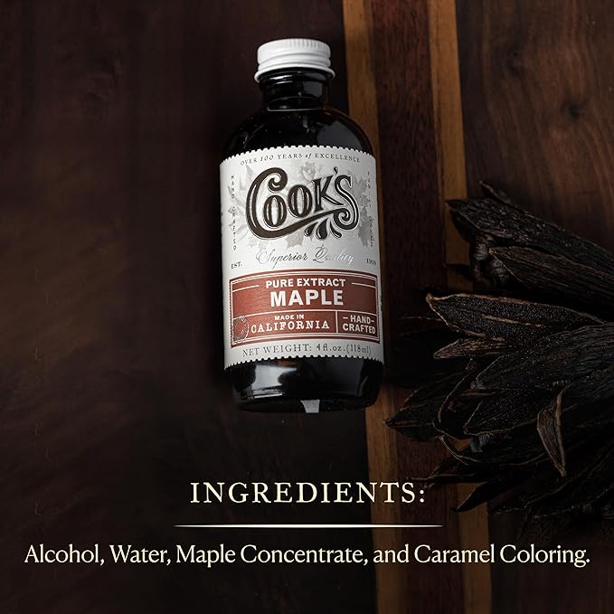 Cook's, Pure Maple Extract, All Natural Premium Maple Sap from Vermont's Finest Maple Trees, 128 oz