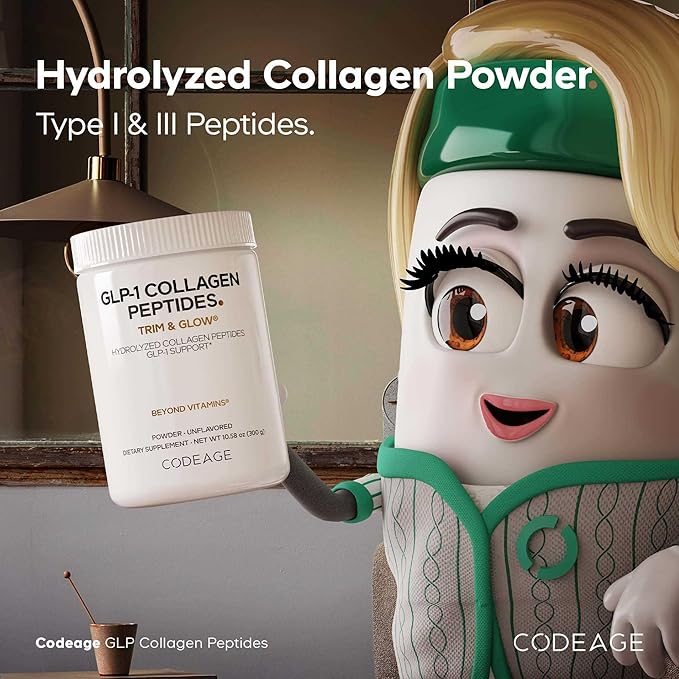 Codeage GLP-1 Collagen Powder Supplement - Nextida GC Collagen Peptides - GLP 1 Support