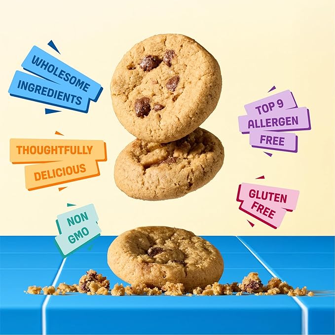 Partake Gluten Free Soft Baked Chocolate Chip Cookies - Vegan - Free From the Top 9 Allergens