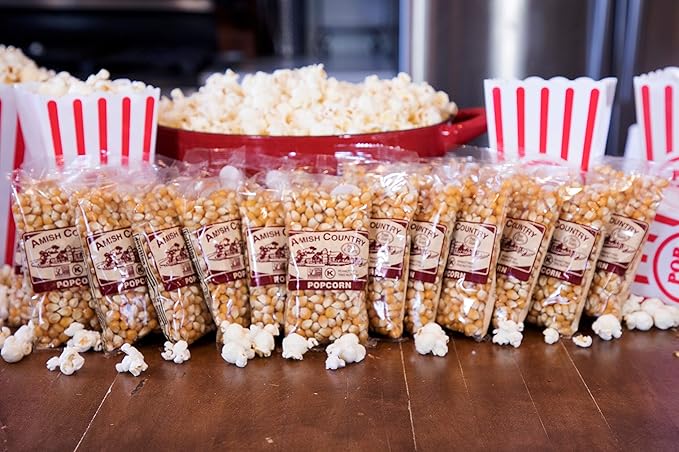 Amish Country Popcorn | 24-4 Oz Bags - Mushroom Kernels | Old Fashioned, Non-GMO and Gluten Free