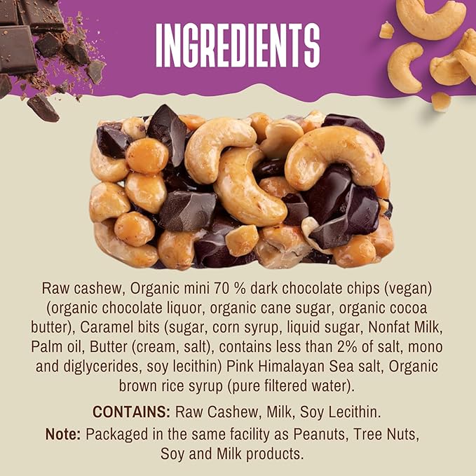 ToYou Chewy Fruit and Nut Bars - Healthy Protein Snacks | Salted Caramel Dark Chocolate - 1.41