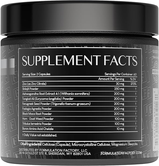 Self Obsessed 10 in 1 Masculinity Maximizer Supplement, Shilajit for Men, Tongkat Ali, Ashwaganda