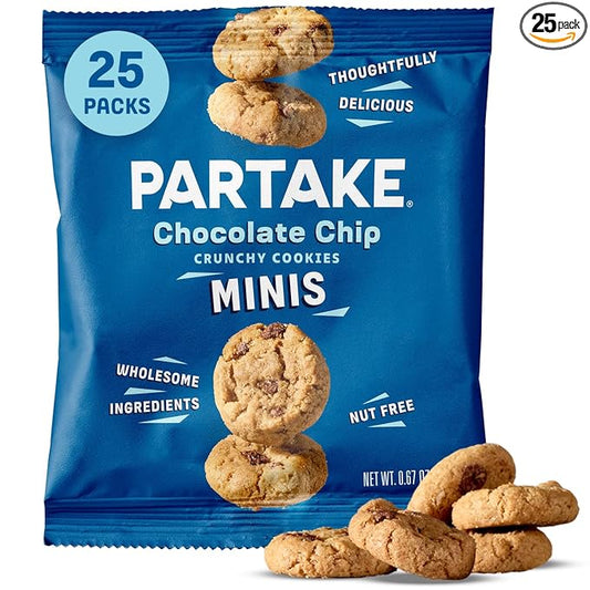 Partake Gluten Free Mini Crunchy Chocolate Chip Cookies + Bonus Bag of Classic Grahams - Vegan