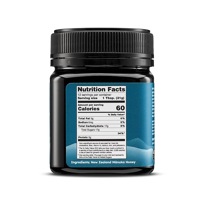 Melora Raw Manuka Honey from New Zealand | UMF 15+ | MGO 525+ | 8.8 Oz Jar | Safe for Skin Care |