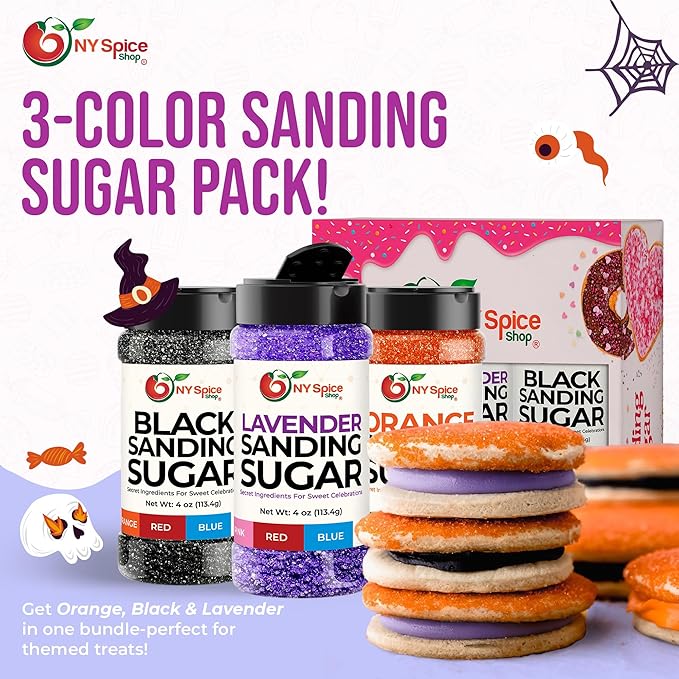NY Spice Shop Lavender Sanding Sugar - 4 Ounce Sweet Colorful Edible Sprinkles For Candy Dish