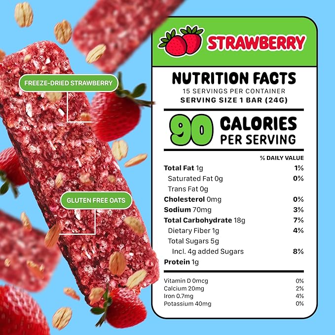 Snakkidz Organic Chewy Granola Bar, Allergen Free, Made with Avocado Oil, Low Sugar (45 Bars