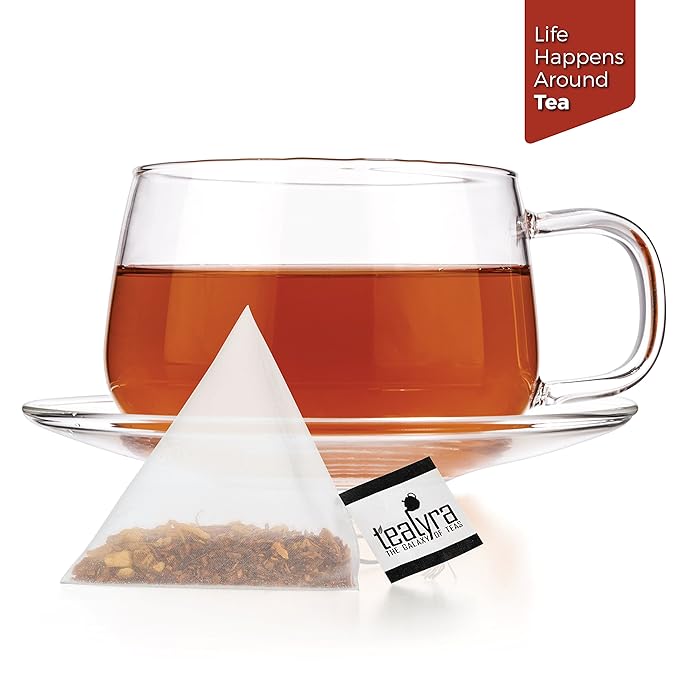 Tealyra - Rooibos Coconut Vanilla Chai - 25 Bags - Ginger Cinnamon - Red Bush Rooibos Herbal Loose