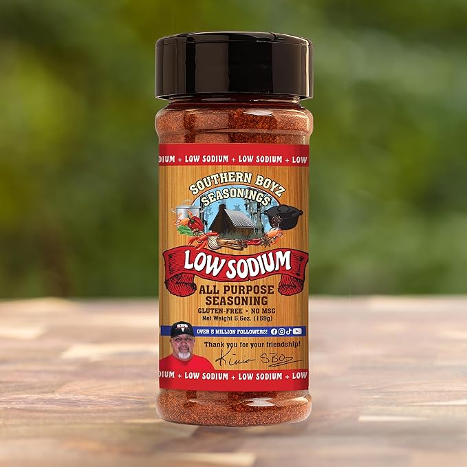 Southern Boyz Low Sodium All Purpose Cajun Creole Seasoning, 5.6 Ounce Shaker (No MSG Blend)