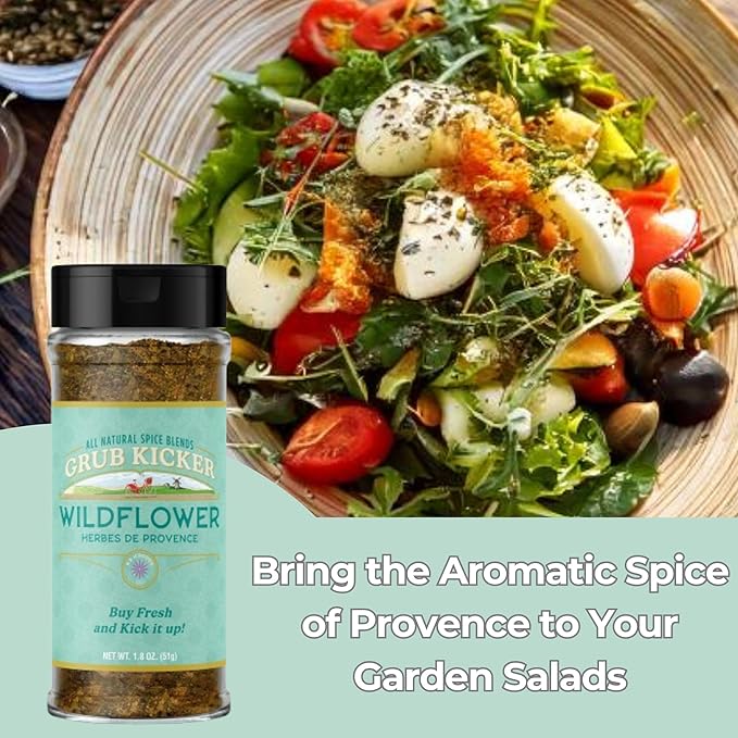 Grub Kicker Herbs de Provence Seasoning Blend - 1.8 oz. - Premium French Herb Mix with Oregano