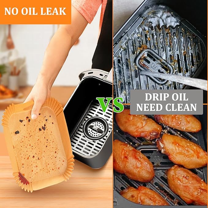200PCS Air Fryer Liners for Ninja: Higher Non-Stick Disposable Parchment Paper Liner for Ninja