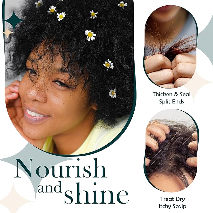 USDA Certified Organic 9 in 1 Natural Hair Growth Serum & Strengthening Oil with Rosemary, Castor