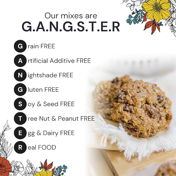 eat G.A.N.G.S.T.E.R. Foatmeal Cookie Mix - Allergy-Friendly Baking Mix, No Dairy, Nuts, Gluten