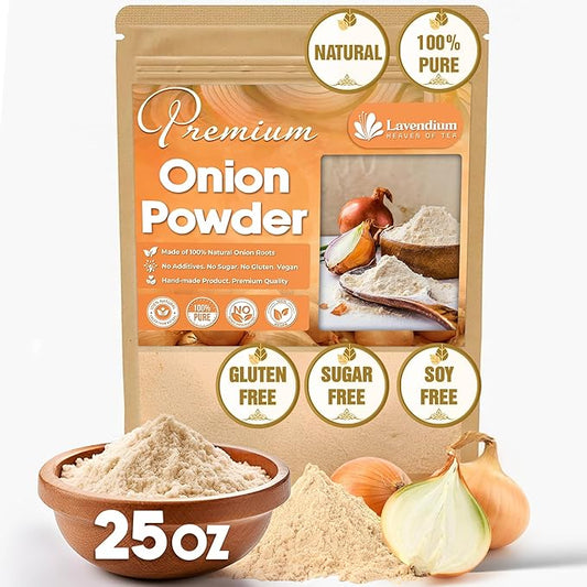 Lavendium, Premium 25oz Onion Powder, 100% Natural and Pure from Onion, Rich Flavor, Perfect for