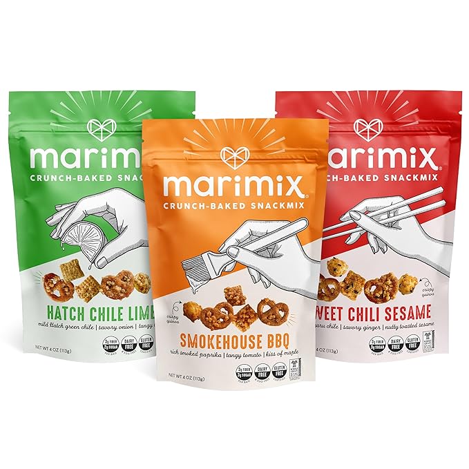 Marimix Savory Snack Mix | 3 Pack | Crunch Baked Sweet & Salty Savory | Plant Based Naturally