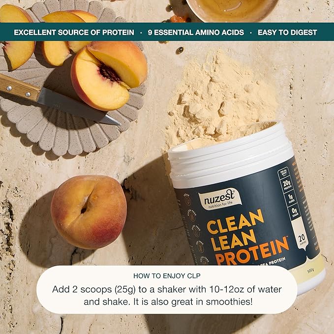 Nuzest - Pea Protein Powder - Clean Lean Protein, Premium Vegan Plant Based Protein Powder, Dairy