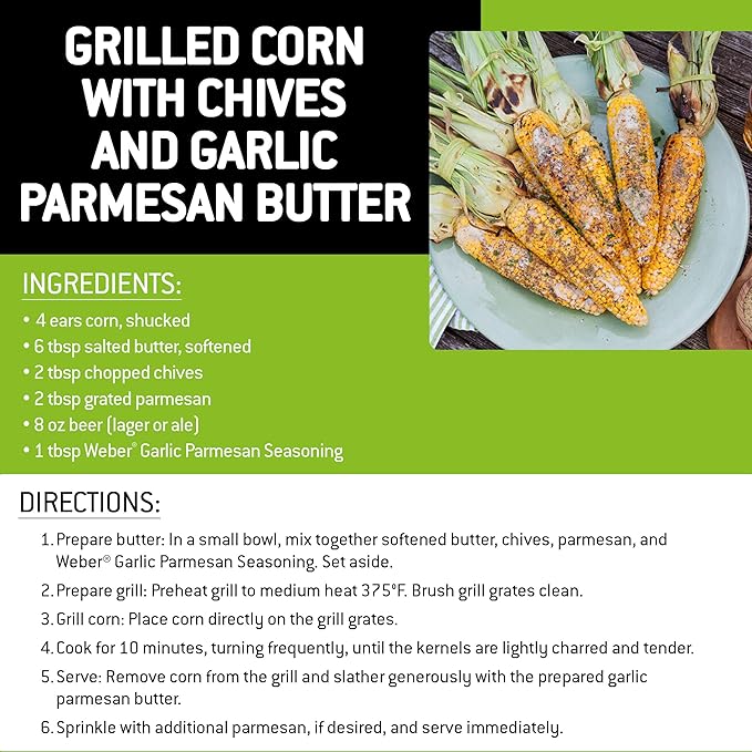 Weber Garlic Parmesan Seasoning, 4.3 oz