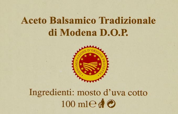Balsamic Vinegar of Modena Traditional 12 year old DOP certified. Aceto Balsamico Tradizionale