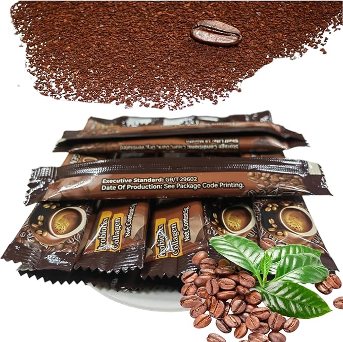 Collagen Coffee, Slim Instant Coffee Packets, Weight Loss, 12 Bags, Raw Materialare Imported from
