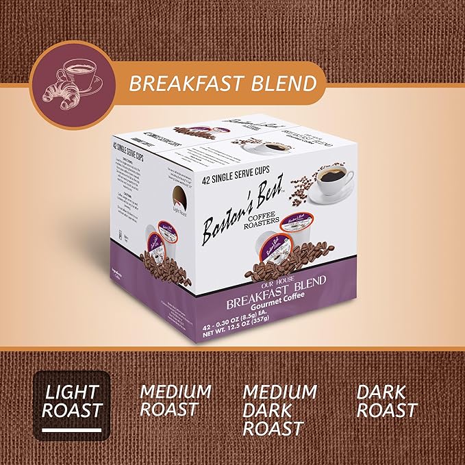 Boston’s Best - Smooth Light-Roast Breakfast Blend, Delicious Gourmet Coffee Compatible with Keurig