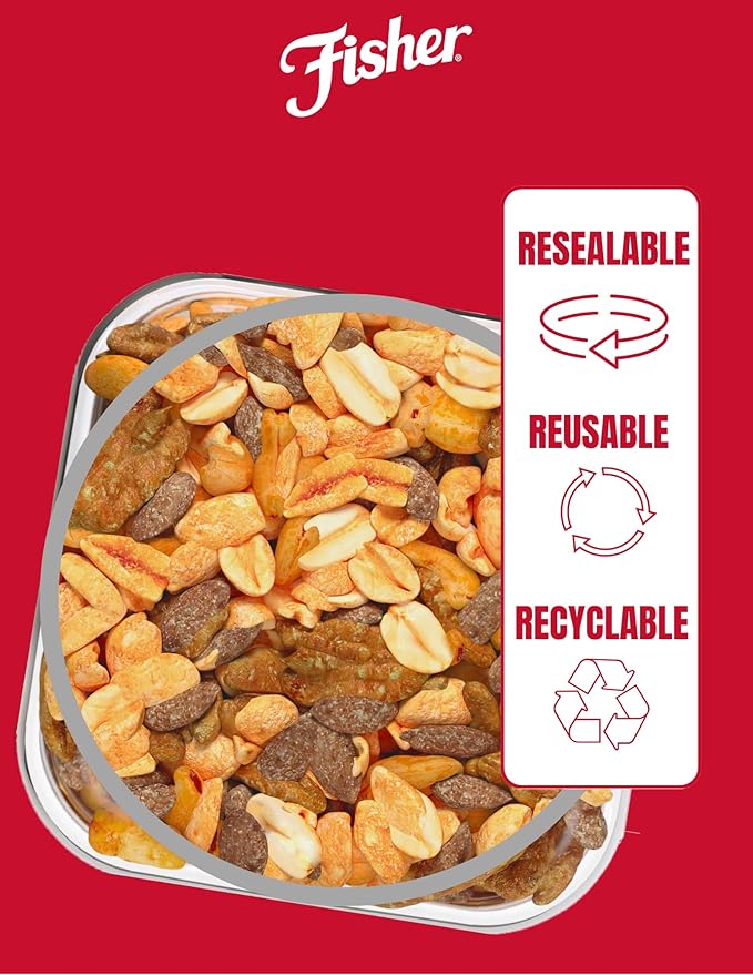Fisher Snack Honey Roasted Mixed Nuts with Peanuts, 24 Ounces, Peanuts, Cashews, Almonds, Filberts