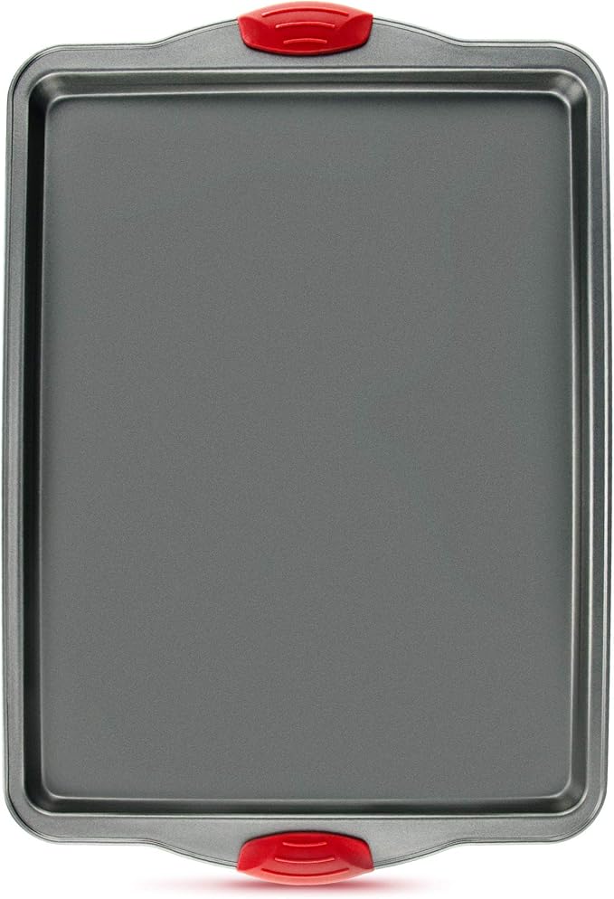 Boxiki Kitchen Non-Stick Baking & Cookie Sheet Pan Non-Toxic 11x14 Inch Rimmed Carbon Steel Baking