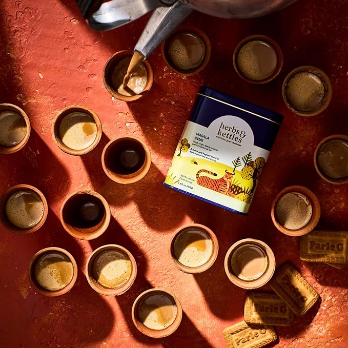 Herbs & Kettles Chai Combo Set | Masala Chai, Rose Cardamom Chai & Vanilla Lavender | Gourmet Loose