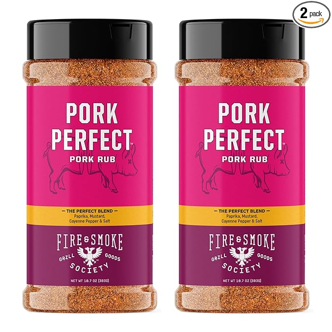 Fire & Smoke Society Pork Perfect Pork Rub | BBQ Seasoning for Smoking and Grilling Meat | Ribs