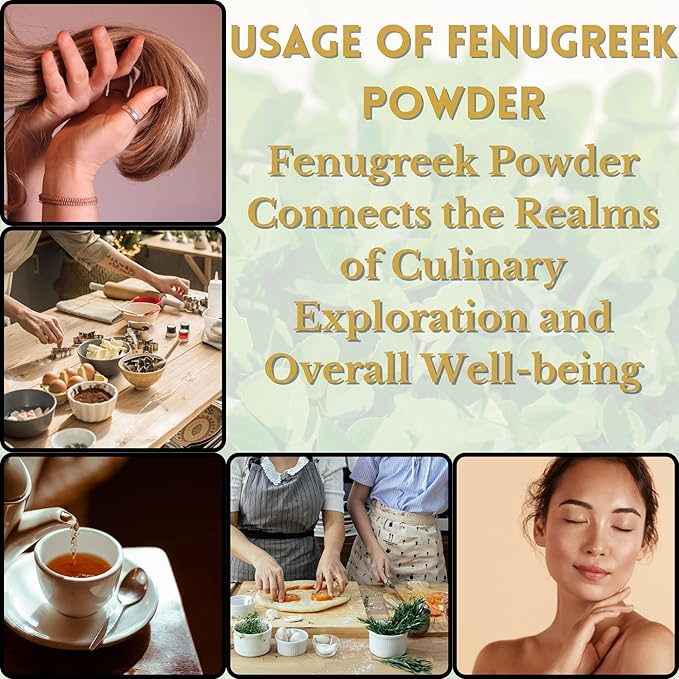 Herbs Botanica Fenugreek Powder Organic 100% Pure & Natural Methi for Hair, Skin, Cooking &