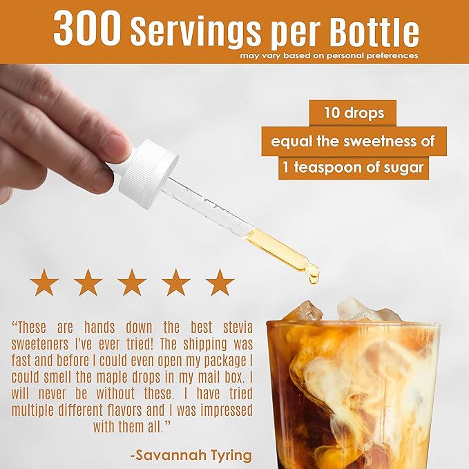 Stevia Select Maple Flavored Liquid Stevia ??Zero Calorie Coffee, Tea, Drink & Baking Sweetener