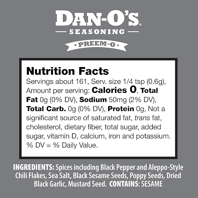 Dan-O's 4 Bottle Seasoning Set, Small Bottles, 4 Pack, Includes Original, Preem-O, SEA-soning and