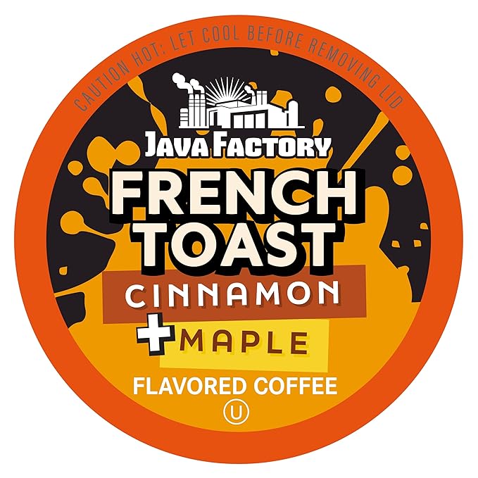 Java Factory Coffee Pods Cinnamon and Maple Flavored Coffee Compatible with K Cup Brewers Including