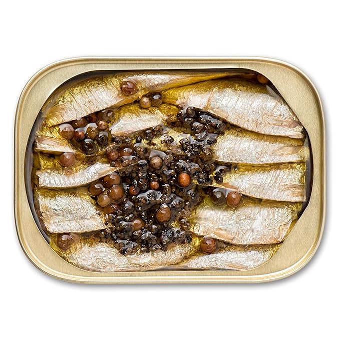 King Oscar Wild Caught Sardines in Extra Virgin Olive Oil, Spicy Cracked Pepper, 3.75 Ounce (Pack