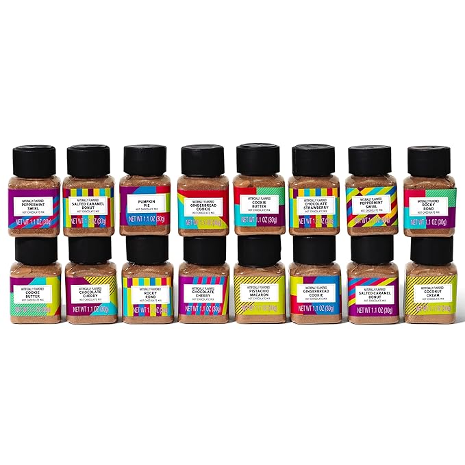BomBombs, Hot Chocolate Mix Gift Set in Mini Bottles, Flavors Include Rocky Road, Pumpkin Pie