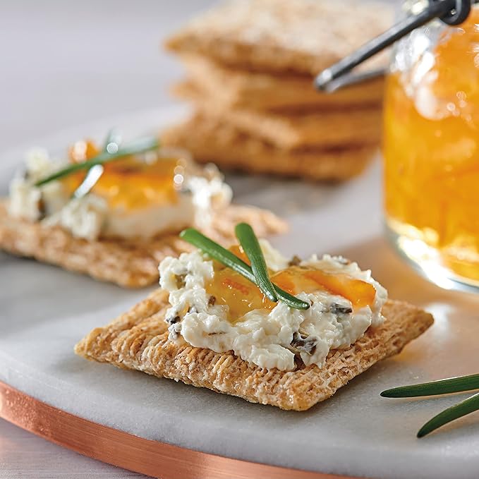 Triscuit Four Cheese & Herb Whole Grain Wheat Crackers, Lunch Snacks, Bulk Snack Crackers, 6 - 8.5