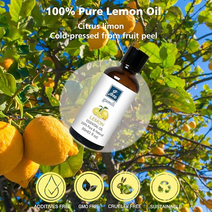 Lemon Essential Oil 1 Oz ??100% Pure Natural Lemon Oil for Cleaning, Diffuser, Skin, Massage & DIY