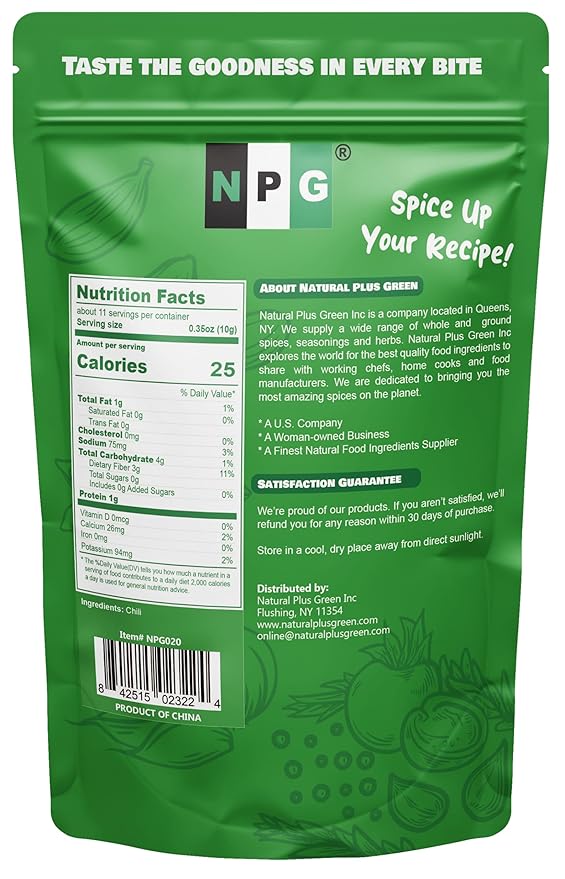 NPG Sichuan Chili Peppers 4 Ounces, Mild, Used in Mexican, Chinese, Thai Dishes, Premium Szechuan