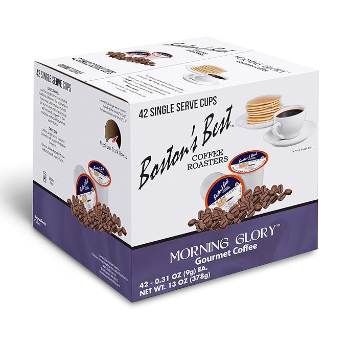 Boston’s Best – Morning Glory Blend – Medium Dark Roast – Single Serve Coffee Pods, Compatible with