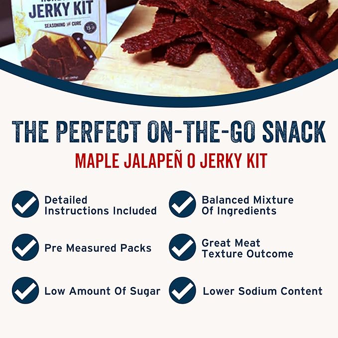 PS Seasoning Jerky Seasoning and Cure Kit (Maple Jalapeno) - Award-Winning DIY Beef Jerky Making
