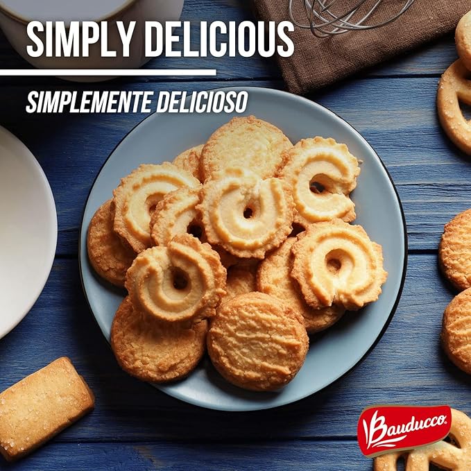 Bauducco Assorted Butter Cookies Tin, 12 oz (Pack of 1) ??Traditional Danish Shortbread Style