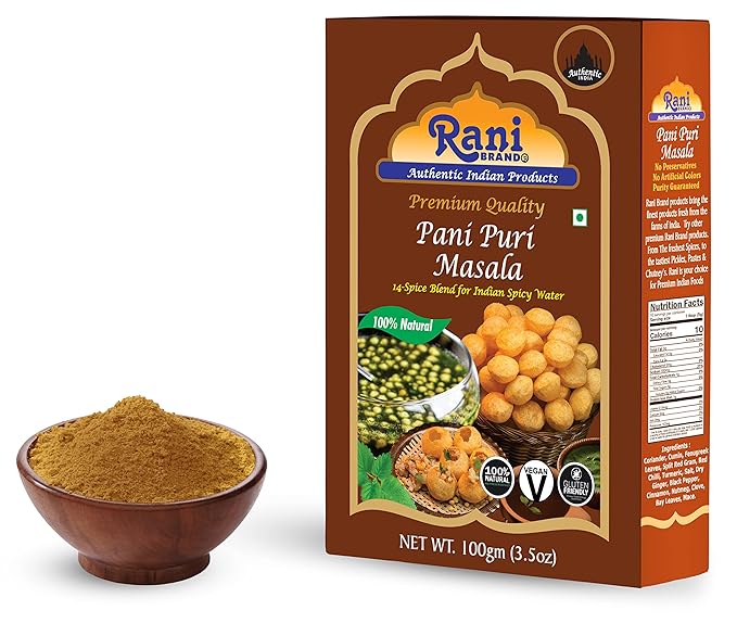 Rani Pani Puri Masala (14-Spice Blend for Indian Spicy Water) 3.5oz (100g) ~ All Natural | Vegan |
