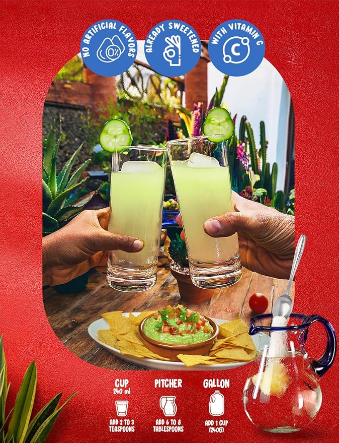 Klass Aguas Frescas | Drink Mix Cucumber Limeade | Flavors From Natural Sources, No Artificial