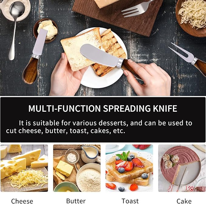 Charcuterie Accessories (20 Pcs), Cheese Spreaders for Charcuterie Board, Mini Serving Spoons