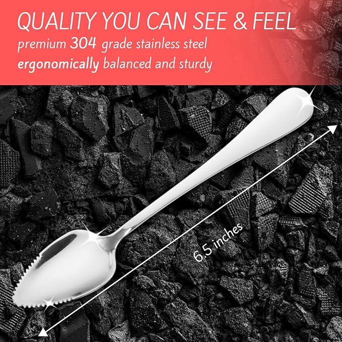 Grapefruit Spoons ??Serrated Edge Stainless Steel Spoons to Easily Cut Citrus Fruits like