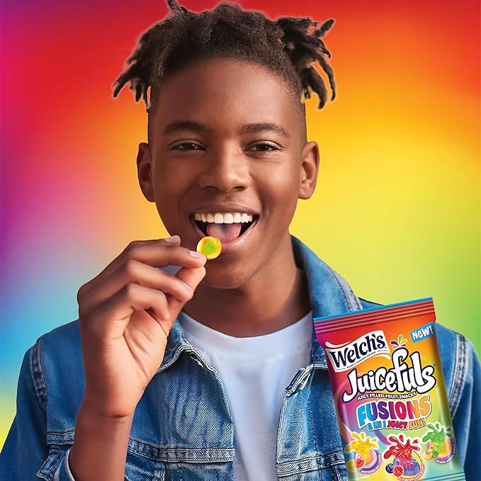 Welch's Fruit Snacks, Juicefuls Fusions, Assorted Fruit Flavor, Bulk Pack, Gluten Free, Natural