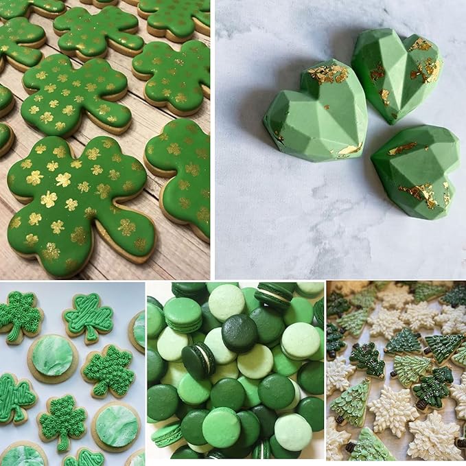 Green Luster Dust Edible Glitter for Cakes Cocktails ??10g Colaele Edible Shimmering Dust for