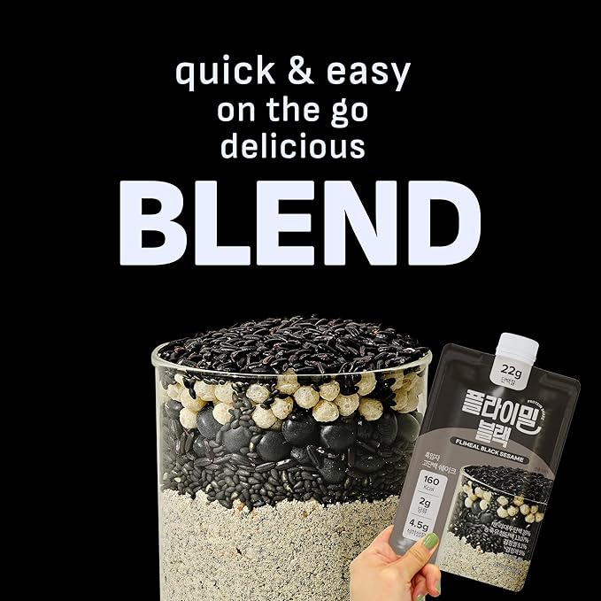 Black Sesame Protein Shake, 22g Protein, Low Sugar, Keto-Friendly Meal Replacement Shake, 1.59oz