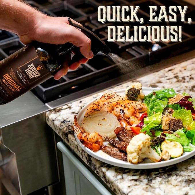 Spritz King Culinary Basting Spray: For Grilling, Smoking, Air Frying - Delicious Dark Bark
