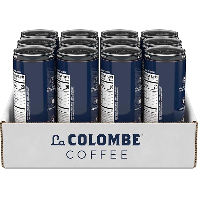 La Colombe Coffee, Cold Brew Black, Unsweetened, 11 fl oz Cans (Pack of 12), Coffeehouse Quality