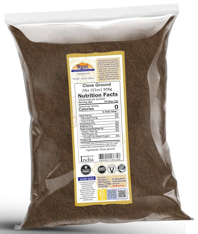 Rani Cloves Powder (Laung) Indian Spice 32oz (2lbs) 908g Bulk ~ All Natural, Gluten Friendly |
